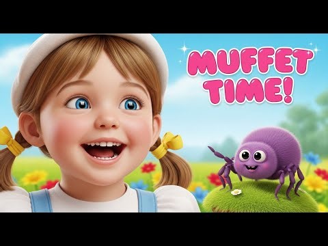 Little Miss Muffet | Bright & Happy Kids Song | Preschool Story and Animated Adventure