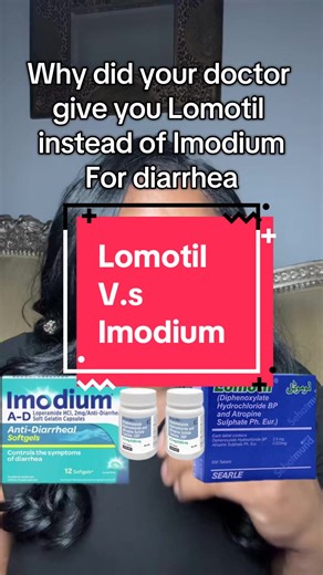 Why did your doctor give you Lomotil instead of Imodium?” Same symptom. Very different medication choice. Educational only. Always follow your doctor’s guidance For educational purposes! #Pharmacist #Diarrhea #Lomotil #Imodium #learnontikok