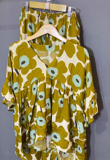 One Set Rayon Premium Model Ruffle, Setelan Wanita Lengan Pendek Bahan Rayon Super Adem #onesetrayon #setelanrayon #onesetwanita #setelanwanita #dailyootd