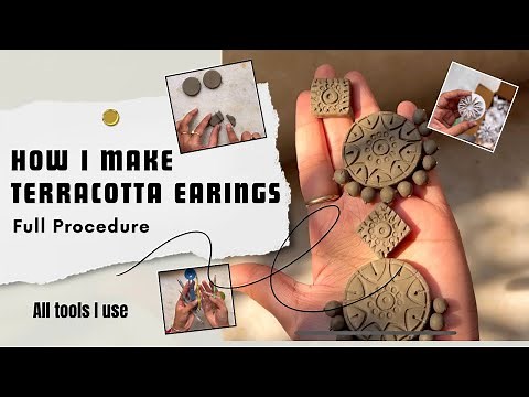 How I make Terracotta Earrings | Full Process 😍 | Full details about tools #terracottajewellery