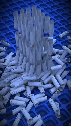 Into The Grid Penne Pasta Drop Animation #shorts #3danimation