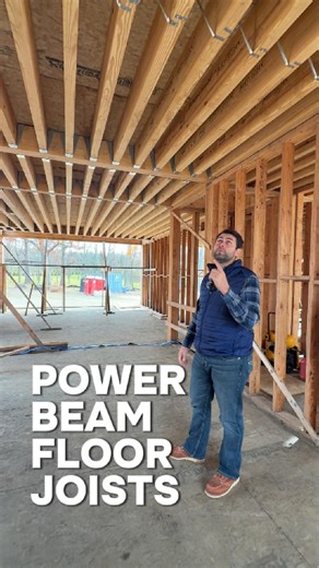 We’re using power beams on this project — and here’s why it makes a huge difference These engineered beams let us span much longer distances without needing interior supports, which means cleaner layouts, bigger rooms, and a stronger structure overall. They also reduce bounce and flex in the floor system, creating a quieter, more solid feel throughout the house. #customhomebuild #powerbeams #homebuilder #luxuryhomes #framing | Rothamel Building Company | Facebook