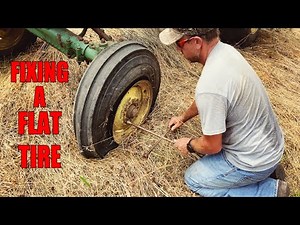 Fixing a FLAT TIRE On My John Deere Tractor