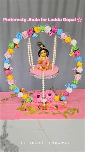 Pinteresty Jhula for Laddu Gopal 🌸 | Janmashtami Jhula Making at Home #laddugopaljhula #jhulamaking