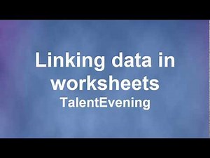 Linking worksheets, involving functions