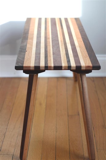 Handcrafted Art Deco Inspired Coffee Table - Purpleheart, Walnut, Cherry and Maple Wood - Etsy UK