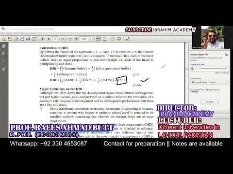 Measurement of Traditional HDI vs New HDI | Development Economics Lecture