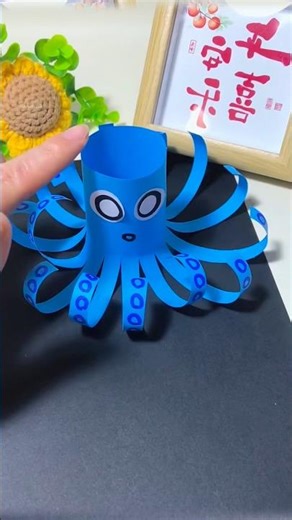 Paper Octopus Toy 🐙 Easy & Fun Kids Craft