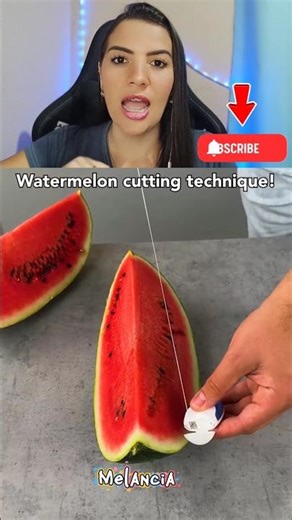 New technique for cutting watermelon #react #creativity #watermelon