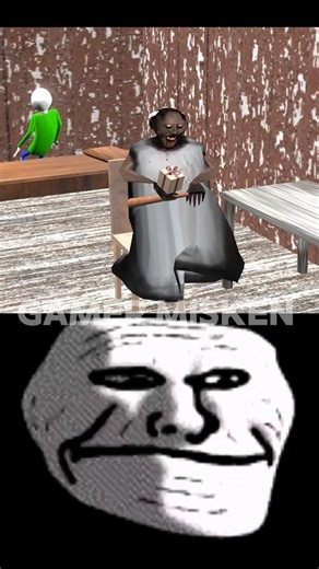 Granny Game Vs Baldi Spider | troll face edit 🤣 #granny #trollfaceedit #shortvideo