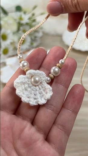 🐚✨ The perfect Crochet Seashell set for summer. Tutorial on my channel ✅ #crochet #seashell #diy