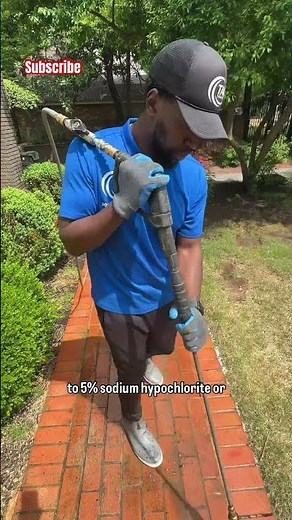 Simple steps to pressure wash brick walkway. #pressurewashing #powerwashing