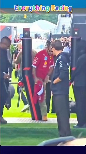 Lewis Hamilton forces his way into paddock when pass fails #lewishamilton #georgerussell #f1shorts