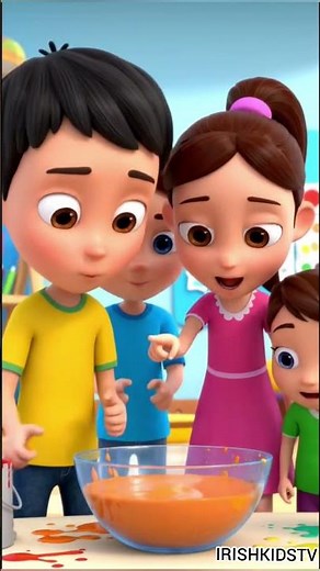 🌈Magic Color Mix 🎨 Red + Yellow = Wow! #shorts #cartoon #funlearning #funforkids #shortvideo