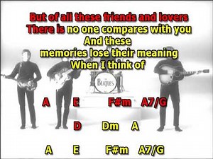 In my life Beatles mizo vocals no solo lyrics chords