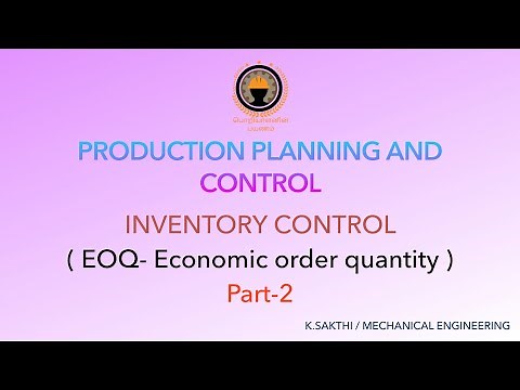 Economic order quantity (EOQ) | Inventory control | Tamil | poriyalaninpayanam