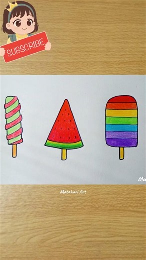 How to color 3 cute ice cream | easy for beginners #art #coloring #icecream #viralvideo