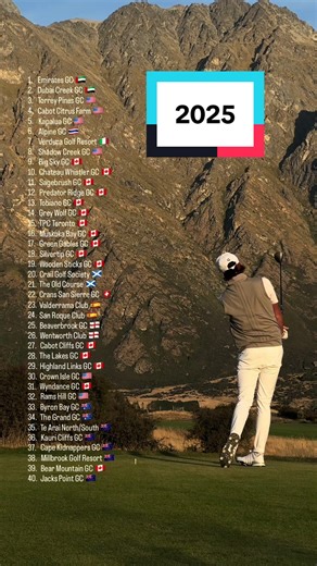 My Favorite 40 Golf Courses of 2025