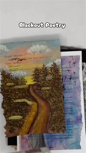 Blackout Poetry Artwork | High School Student Art Examples