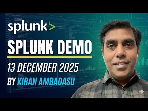 Splunk Demo by Kiran Ambadasu | Tech Tonic with Kiran