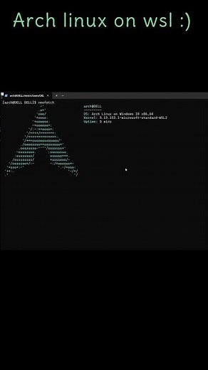 Arch Linux on wsl!