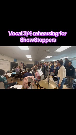 High school vocal majors and instrumentalists rehearsing for next week’s ShowStoppers performance | Cab Calloway School of the Arts