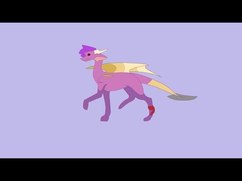 24 fps Dragon trot cycle + stages of creation