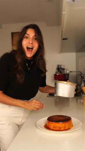 Flan 🍮 I wasn’t sure how this was going to turn out… but definitely not a flop Ingredients Caramel: 100g sugar 2 tbsp water Flan: 3 eggs 1 tsp vanilla 1 can condensed milk (395g) 1 can evaporated milk (385ml) or full cream milk Blend everything until smooth, pour over the caramel, and bake for 1 hour at 170°C. Let it chill in the fridge for at least 4 hours. Run a knife around the edges to loosen it, then flip it. #caramelflan #australiacooking #easyrecipe #classicdessert