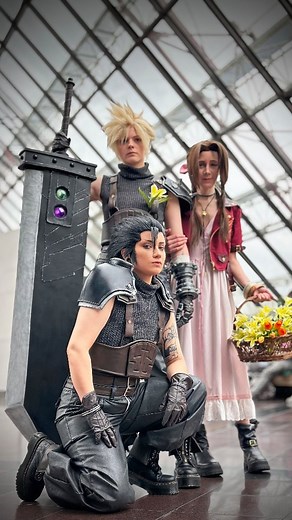 Cloud Strife, Aerith Gainsborough and Zack Fair cosplay from the Crisis Core: Final Fantasy VII, recorded at Japan Expo Paris 2024 by Comic Con News Zack Fair is a prominent character in Crisis Core: Final Fantasy VII. He is a 1st Class SOLDIER and an upbeat personality. Serving as a mentor and friend to Cloud Strife, Zack's heroic actions and ultimate sacrifice play a significant role in the events leading up to Final Fantasy VII. Cloud Strife is the main protagonist of Final Fantasy VII. Initi