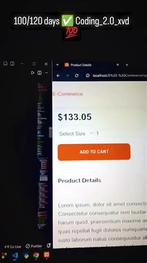 100/120 days ✅ #coding#viral#viral#video#html#css#bootstrap#jabascript