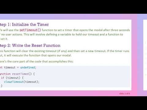 Implementing a No Action Timeout with addEventListener in JavaScript