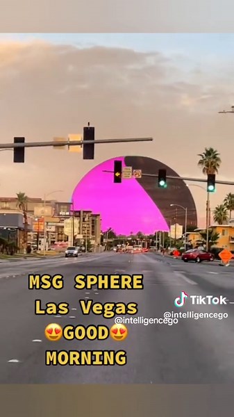 MSG Sphere 🌎 Las Vegas 🇺🇲 At 366 feet tall and 516 feet wide, it's being billed as the world's largest spherical structure. Its bowl-shaped theater reportedly contains the world's highest-resolution wraparound LED screen. And its exterior is fitted with 1.2 million hockey puck-sized LEDs that can be programmed to flash dynamic imagery on a massive scale. #ledscreen #lasvegas #technology #fyp