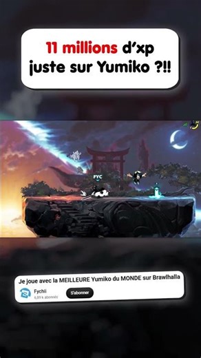 Level 1100 on Yumiko?? 😎😯 #brawlhalla #shorts