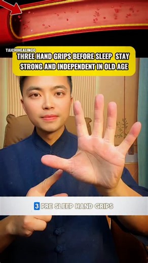 Taichihealingg on Instagram: "Simple hand grip exercises before bedtime can help improve circulation, strengthen your hands, and support long-term independence as you age. Practicing just a few gentle grips each night may boost flexibility, activate muscles, and promote better overall body balance with minimal effort. #handgrip #healthytips #simpleexercise #wellnessroutine #healthyaging"