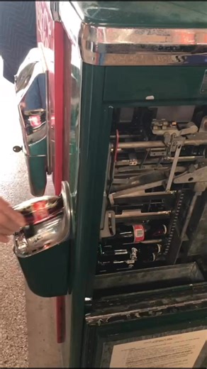 6.1K views · 39 reactions | Working on a very early Coke machine, in its original red and green livery. Did you know Coca-Cola vending machines used to be painted in red and green? When WWII began, green paint was redirected for military camouflage. With green suddenly unavailable, Coca-Cola switched to red & white, a look that became iconic. #thegamesroomcompany #vintagecokemachine #cocacolacollector #restorationjourney #americana #restoredvintage | The Games Room Company | Facebook