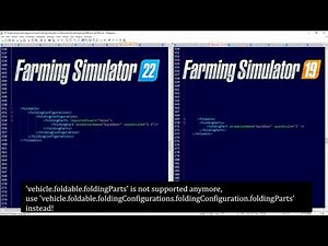 FS22 New modding changes to Foldable section of XML.