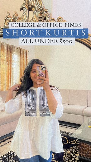 ANAM 🌻 on Instagram: "Short Kurtis for college & office finds 🎀 Comment down below to get links in your DM. Or check check out link in bio🫶 Size -M. Quality - 10/10. All are under ₹500. Tell me which one is your favourite 🎀☁️ Short kurti , college outfits, office wear , comfortable clothes,affordable,pink #reels #reel #reelsinstagram #reelsvideo #reelsindia #reelitfeelit #trending #trendingreels #viralvideos #amazonfinds #styleit #collegefit"