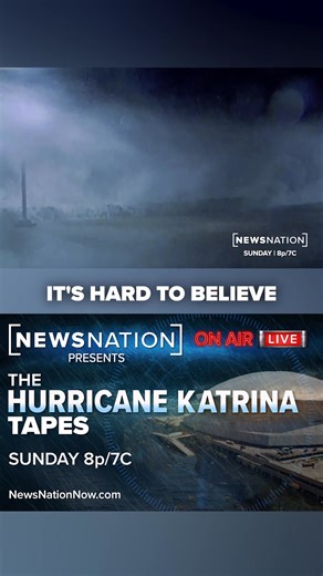 On Air Live: The Hurricane Katrina Tapes, 20 years later. Untold stories of courage, chaos and resilience return. Anchored by Brian Entin, this NewsNation special features unseen footage, raw home movies and firsthand accounts. Sunday 8p/7C. Find NewsNation: NewsNationNow.com | NewsNation