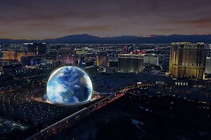 9K views · 120 reactions | Las Vegas residents last week got their first look at The Garden's planned MSG Sphere, which will feature a fully programmable exterior. READ MORE→https://bit.ly/2KL8kiL | Las Vegas Review-Journal | Facebook