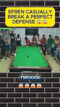 Efren Reyes simply break a perfect defense from his opponent ! #efrenreyes #billiards