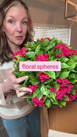 Faux Floral Spheres for Patio Decor