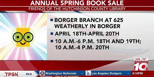 VIDEO: Friends of the Hutchinson County Library to host annual Spring Book Sale