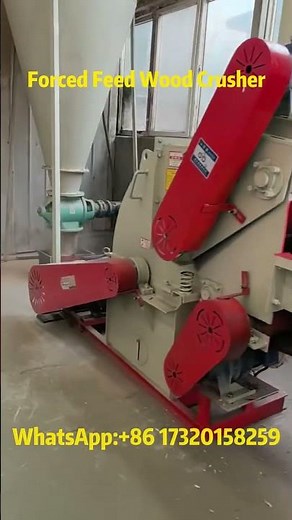 Powerful Forced Feed Wood Crusher | High-Efficiency Wood Crushing Machine Demo 🌲⚙️#crusher