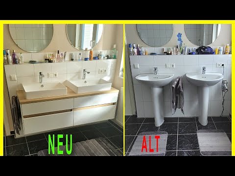 How to install a vanity unit with a countertop washbasin correctly - DIY
