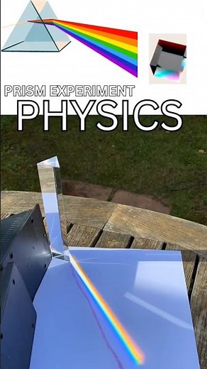 Watch how a simple prism turns light into a rainbow! 🌈✨ #ScienceExperiment #PrismMagic