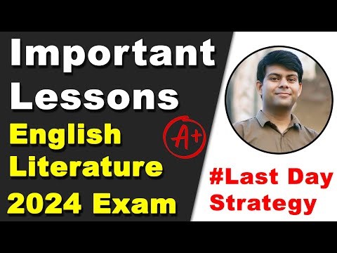 Important Lessons in English Literature 2024 Exam | Paper Pattern & Last Day Strategy | Class 10th
