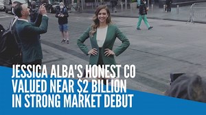 3K views · 18 reactions | Shares of Hollywood star Jessica Alba's Honest Co traded sharply higher on their Nasdaq debut on Wednesday, valuing the consumer goods company at around $2 billion. Video by NASDAQ / REUTERS / INTERNET | INQUIRER.net | Facebook