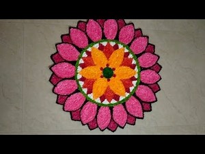 #how to make woolen rangoli mat at home #woolen rangoli mat making home#doormate #video#rangolimat