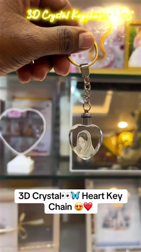3D Crystal Heart Key Chain for Valentine's Day Gifts