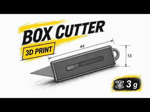 Keychain Box Cutter, Utility Knife Assembly | MakerWorld model